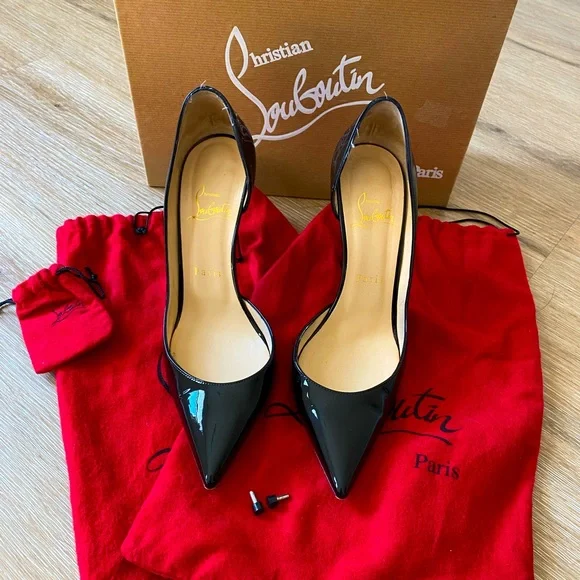 EU37.5 Christian Louboutin 赤黒 ハイヒール 375A EU37.5 Christian Louboutin 赤黒 ハイヒール 375A